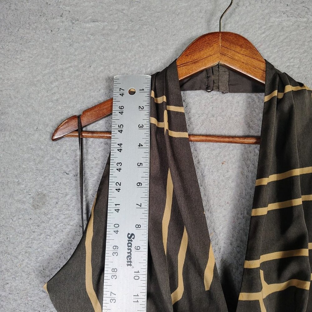 Banana Republic Maxi Dress Women's 6 Peppercorn Cross Front Halter Sleeveless - Picture 4 of 12